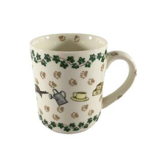 VTG Boyds Bears Paul Cardew Design Coffee Mug Gardening Paw Prints Ivy 2004 Tea